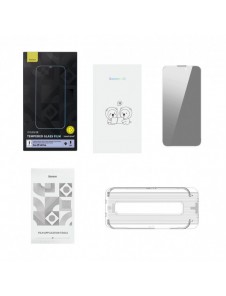 Baseus Privacy Härdat glas för iPhone 14 Pro Helskärm 0,4 mm Sekretessfilter Anti Spy + Monteringssats
