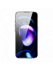 Baseus Set med 2x härdat glas för iPhone 14 Pro helskärm med högtalarskydd 0,3 mm + monteringsram