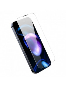 Baseus Set med 2x härdat glas för iPhone 14 Pro helskärm med högtalarskydd 0,3 mm + monteringsram