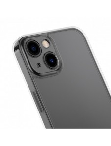Baseus Frosted Glass Case skal för iPhone 13 hårt skal med en gelram svart (ARWS000901)
