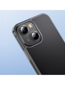 Baseus Frosted Glass Case skal för iPhone 13 hårt skal med en gelram svart (ARWS000901)