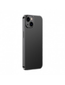 Baseus Frosted Glass Case skal för iPhone 13 hårt skal med en gelram svart (ARWS000901)