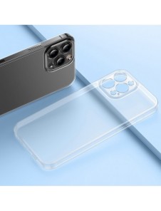 Baseus Frosted Glass Case skal för iPhone 13 hårt skal med en gelram svart (ARWS000901)