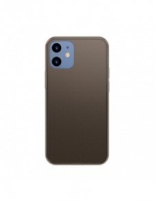 Baseus frostat glasfodral Stelt fodral med flexibel ram iPhone 12 mini Svart (WIAPIPH54N-WS01)