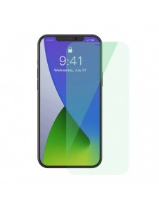Baseus 2x grönt härdat glas 0,15 mm med antiblått ljusfilter iPhone 12 Pro Max (SGAPIPH67N-LQ02)