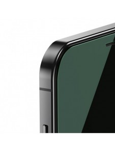 Baseus 2x grönt härdat glas 0,15 mm med antiblått ljusfilter iPhone 12 Pro Max (SGAPIPH67N-LQ02)