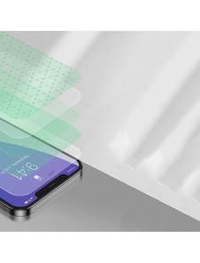Baseus 2x grönt härdat glas 0,15 mm med antiblått ljusfilter iPhone 12 Pro Max (SGAPIPH67N-LQ02)