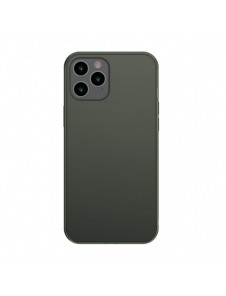 Baseus frostat glasfodral hårt skal med flexibel ram iPhone 12 Pro Max Mörkgrön (WIAPIPH67N-WS06)