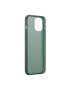 Baseus frostat glasfodral hårt skal med flexibel ram iPhone 12 Pro Max Mörkgrön (WIAPIPH67N-WS06)