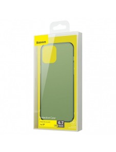 Baseus frostat glasfodral hårt skal med flexibel ram iPhone 12 Pro Max Mörkgrön (WIAPIPH67N-WS06)