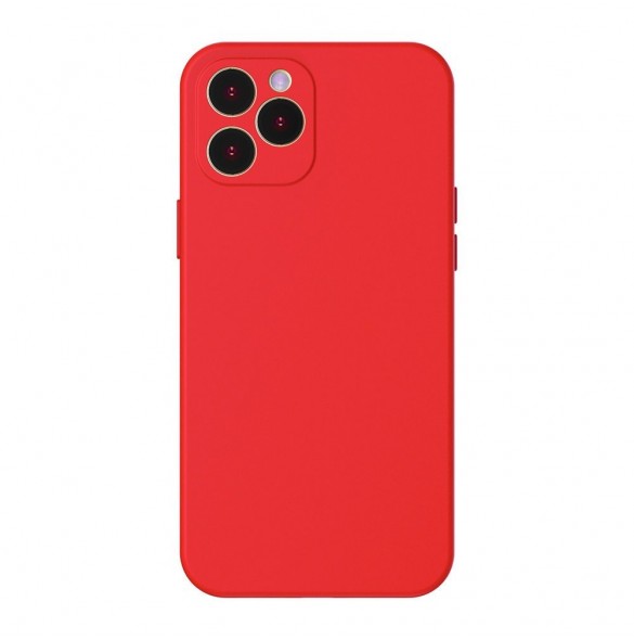 Baseus Liquid Silica Gel Case Flexible Gel Cover iPhone 12 Pro Max Red (WIAPIPH67N-YT09)