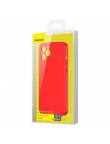 Baseus Liquid Silica Gel Case Flexible Gel Cover iPhone 12 Pro Max Red (WIAPIPH67N-YT09)