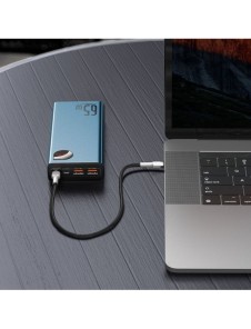Baseus Adaman power bank 2x USB / 1x USB Type C / 1x micro USB 20000mAh 65W Quick Charge 4.0 Power Delivery blue (PPIMDA-D03)