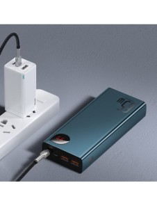 Baseus Adaman power bank 2x USB / 1x USB Type C / 1x micro USB 20000mAh 65W Quick Charge 4.0 Power Delivery blue (PPIMDA-D03)