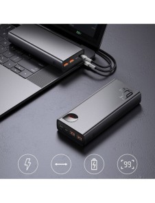 Baseus Adaman power bank 2x USB / 1x USB Type C / 1x micro USB 20000mAh 65W Quick Charge 4.0 Power Delivery blue (PPIMDA-D03)