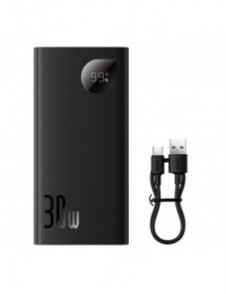 Baseus Adaman2 power bank with digital display 10000mAh 30W 2 x USB / 1x USB Type C Overseas Edition PD QC SCP black (PPAD040101
