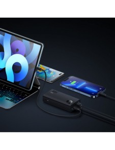 Baseus Adaman2 power bank with digital display 10000mAh 30W 2 x USB / 1x USB Type C Overseas Edition PD QC SCP black (PPAD040101