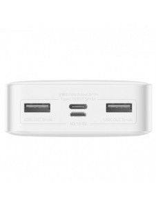 Baseus Bipow fast charging power bank 20000mAh 15W white (Overseas Edition) + USB-A - Micro USB cable 0.25m white (PPBD050102)