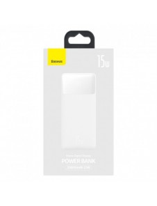 Baseus Bipow fast charging power bank 20000mAh 15W white (Overseas Edition) + USB-A - Micro USB cable 0.25m white (PPBD050102)