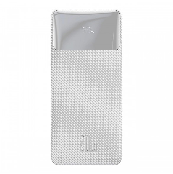 Baseus Bipow fast charging powerbank 20000mAh 20W white (Overseas Edition) + USB-A - Micro USB cable 0.25m white (PPBD050302)