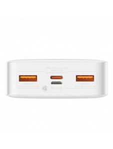 Baseus Bipow fast charging powerbank 20000mAh 20W white (Overseas Edition) + USB-A - Micro USB cable 0.25m white (PPBD050302)