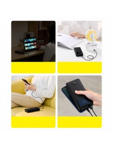 Baseus Bipow fast charging powerbank 20000mAh 20W white (Overseas Edition) + USB-A - Micro USB cable 0.25m white (PPBD050302)