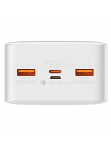 Baseus Bipow fast charging powerbank 30000mAh 20W white (Overseas Edition) + USB-A - Micro USB cable 0.25m white (PPBD050402)