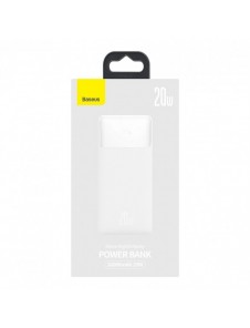 Baseus Bipow fast charging powerbank 30000mAh 20W white (Overseas Edition) + USB-A - Micro USB cable 0.25m white (PPBD050402)
