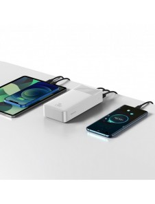 Baseus Bipow fast charging powerbank 30000mAh 20W white (Overseas Edition) + USB-A - Micro USB cable 0.25m white (PPBD050402)
