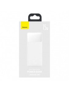 Baseus Bipow power bank 10000mAh 2x USB / USB Type C / micro USB 15W white (PPDML-I02)