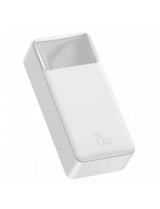 Baseus Bipow powerbank with display 10000mAh 15W white (Overseas Edition) + USB-A - Micro USB cable 0.25m white (PPBD050002)