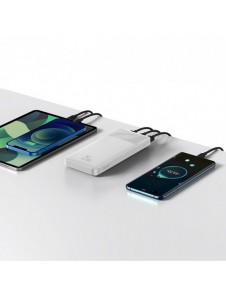 Baseus Bipow powerbank with display 10000mAh 15W white (Overseas Edition) + USB-A - Micro USB cable 0.25m white (PPBD050002)