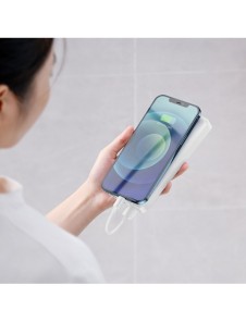 Baseus Bipow powerbank with display 10000mAh 15W white (Overseas Edition) + USB-A - Micro USB cable 0.25m white (PPBD050002)