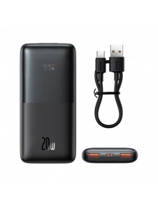 Baseus Bipow Pro Power Bank 10000mAh 20W black with USB Type A - USB Type C 3A 0.3m cable (PPBD040201)