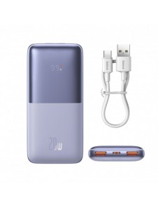 Baseus Bipow Pro Power Bank 10000mAh 20W Purple with USB Type A - USB Type C 3A 0.3m Cable (PPBD040205)