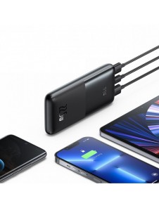 Baseus Bipow Pro power bank 10000mAh 22.5W + USB cable 3A 0.3m black (PPBD040001)