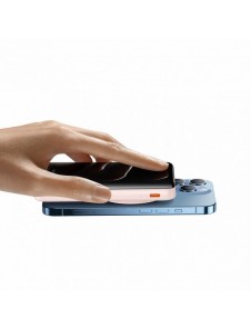 Baseus Magnetic Bracket powerbank med trådlös laddning MagSafe 10000mAh 20W Overseas Edition rosa (PPCX000204) + USB Type C-kabe
