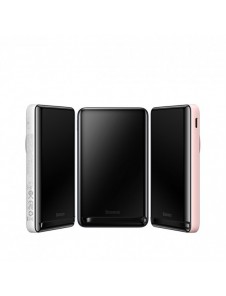 Baseus Magnetic Bracket powerbank med trådlös laddning MagSafe 10000mAh 20W Overseas Edition rosa (PPCX000204) + USB Type C-kabe