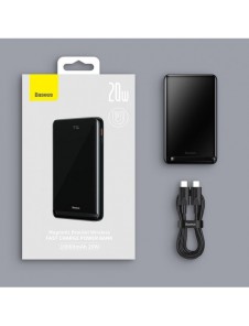 Baseus Magnetic Bracket powerbank med trådlös laddning MagSafe 10000mAh 20W Overseas Edition rosa (PPCX000204) + USB Type C-kabe