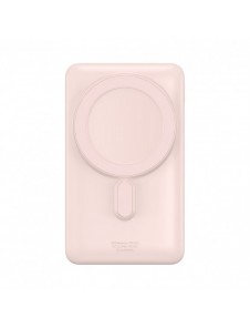 Baseus Magnetic Bracket powerbank med trådlös laddning MagSafe 10000mAh 20W rosa (PPCX000004) + USB Typ C-kabel Baseus Xiaobai S