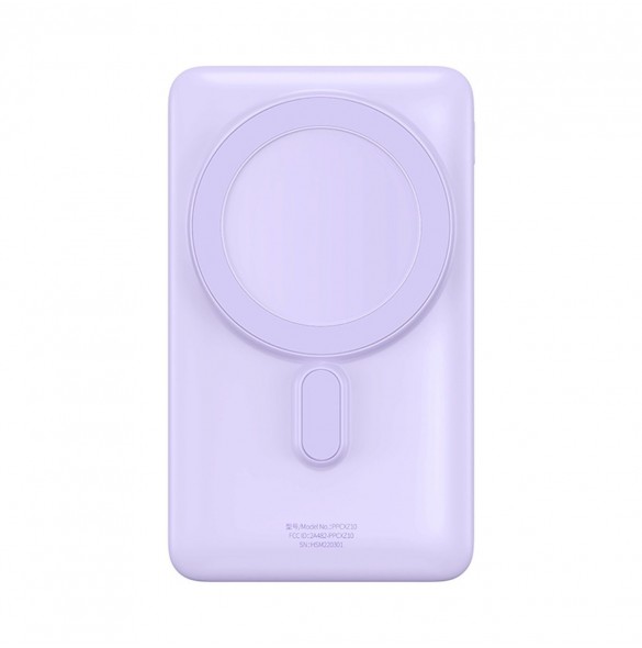 Baseus Magnetic Bracket Trådlös snabbladdning Power Bank 10000mAh 20W LilaďĽMed Xiaobai-serien snabbladdningskabel Typ-C till Ty