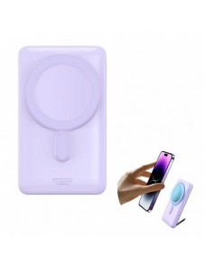 Baseus Magnetic Bracket Trådlös snabbladdning Power Bank 10000mAh 20W LilaďĽMed Xiaobai-serien snabbladdningskabel Typ-C till Ty