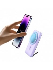 Baseus Magnetic Bracket Trådlös snabbladdning Power Bank 10000mAh 20W LilaďĽMed Xiaobai-serien snabbladdningskabel Typ-C till Ty