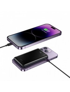 Baseus Magnetic Bracket Trådlös snabbladdning Power Bank 10000mAh 20W LilaďĽMed Xiaobai-serien snabbladdningskabel Typ-C till Ty
