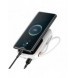 Baseus Qpow Digital Display Power Bank med snabbladdning 10000mAh 20W QC/PD/SCP/FCP med inbyggd Lightning-kabel Vit
