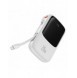 Baseus Qpow Digital Display Power Bank med snabbladdning 10000mAh 20W QC/PD/SCP/FCP med inbyggd Lightning-kabel Vit