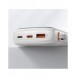 Baseus Qpow Digital Display Power Bank med snabbladdning 10000mAh 20W QC/PD/SCP/FCP med inbyggd Lightning-kabel Vit