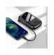 Baseus Qpow Digital Display powerbank med snabbladdning 20000mAh 20W QC/PD/SCP/FCP med inbyggd Lightning-kabel svart
