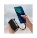 Baseus Qpow Digital Display powerbank med snabbladdning 20000mAh 20W QC/PD/SCP/FCP med inbyggd Lightning-kabel svart