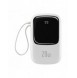 Baseus Qpow Digital Display Power Bank med snabbladdning 20000mAh 20W QC/PD/SCP/FCP med inbyggd Lightning-kabel Vit